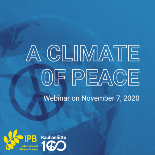 A Climate of Peace. Webinar on November 7, 2020.