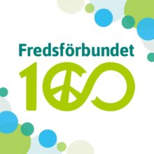 Fredsförbundet 100 års logo.